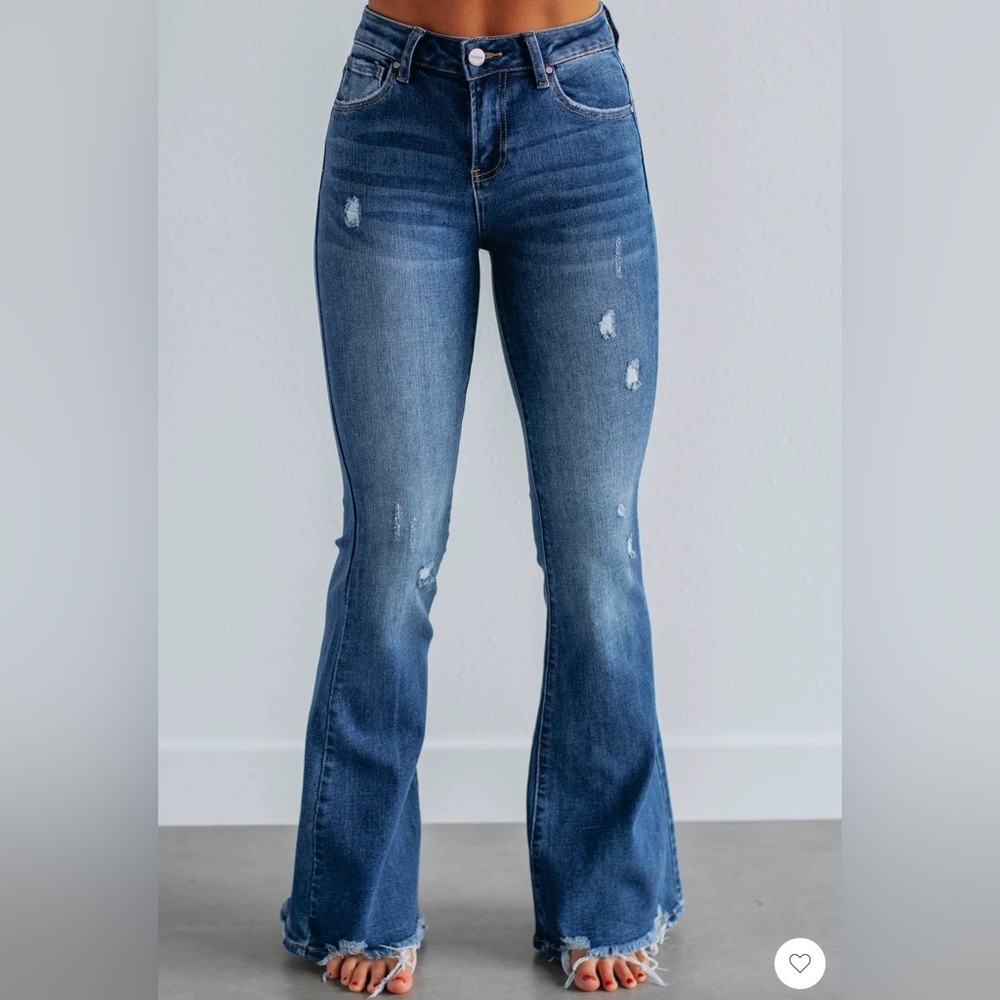 Risen Flare Dark Wash Jeans